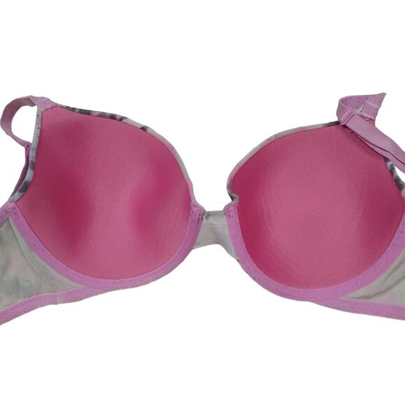 Pink Victorias Secret Size 34D VS Wear Everywhere Tshirt Lightley Lined Bra Grey - Picture 6 of 9